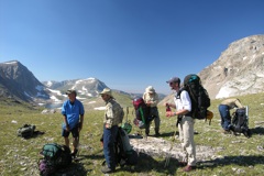 Over the Continental Divide in the Wind River Range.