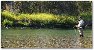 Fly fishing beautiful water coming from the Winds.