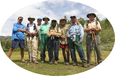 The end of a great fly fishing trip in the Green River Lakes area, Wind River Range,July 2002.