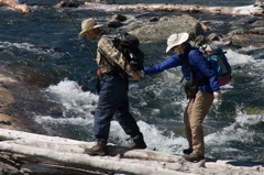 Wind River Range log crossing.